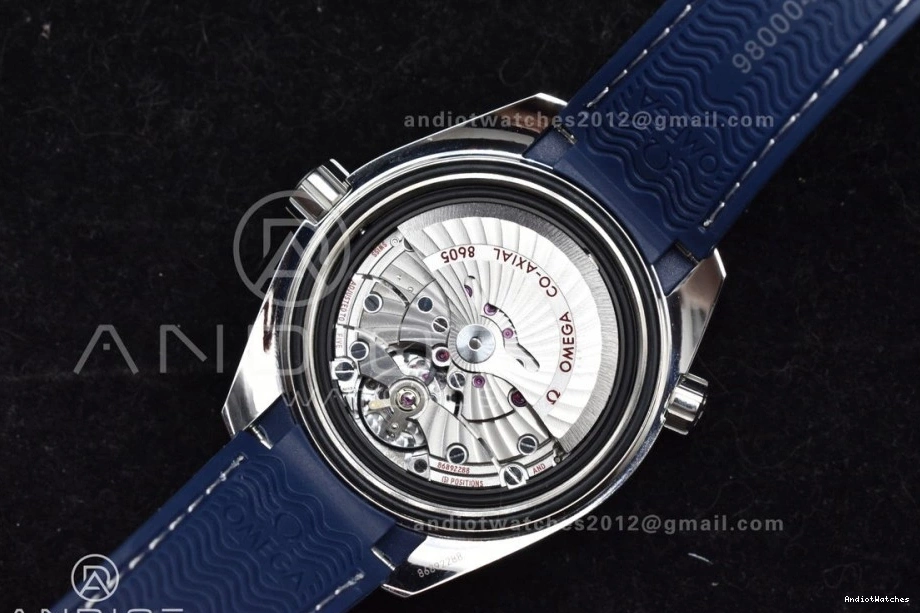 Strap GMT Ceramic Clone Ocean Bezel on Blue Blue 600M Dial Rubber Trendsetting Co-Axial Planet VSF Edition Best 1009 1:1 Super 43.5mm A8605 1219
